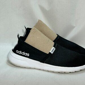 Adidas Women’s Slip In Sneaker Cloudfoam Lite Racer Size 7.5 Black White Letter